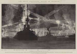 La grande revue de couronnement à Spithead - Fred T. Jane